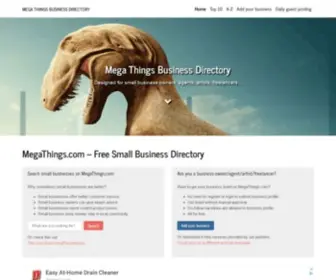 Megathings.com(Free business directory for small business owners) Screenshot