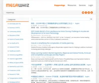 Megawhiz.com(Happenings) Screenshot
