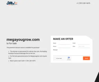 Megayougrow.com(Domain name is for sale) Screenshot