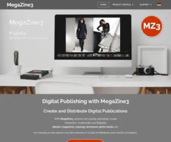 Megazine3.com(Digital Publishing with MegaZine3) Screenshot