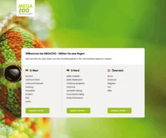 Megazoo.de(Tiere) Screenshot