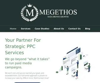 Megethosdigital.com(Premier PPC Agency) Screenshot