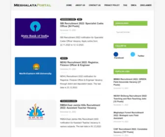 Meghalayaportal.com(Meghalaya Job Portal) Screenshot