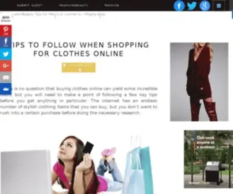Meghashop.com(Fashion and Beauty Tips for Men’s or women’s) Screenshot