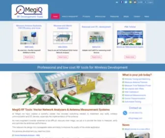 Megiq.com(Vector Network Analyzers & Antenna Radiation Measurement tools) Screenshot