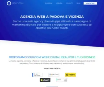 Megiston.com(Agenzia web e digital marketing a Padova e Vicenza) Screenshot