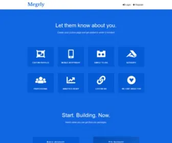 Megrly.com(100% Free Online Personal or Business Profile with) Screenshot