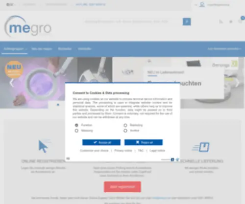 Megro.de(Medizintechnik) Screenshot