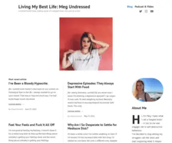 Megundressed.com(A mental health blog) Screenshot