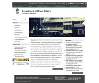Megurban.gov.in(Department of Urban Affairs) Screenshot