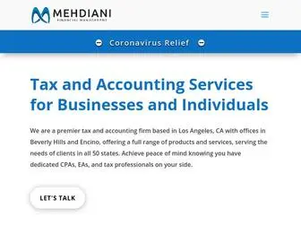 Mehdiani.com(Tax & Accounting Firm in Beverly Hills & Encino) Screenshot