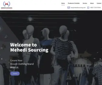 Mehedisourcing.com(Clothing Manufacturer) Screenshot