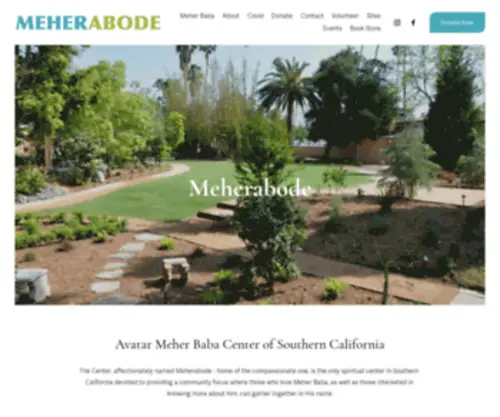 Meherabode.org(The Avatar Meher Baba Center of Southern California) Screenshot