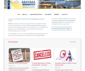 Mehima.org(Maine Health Information Management Association) Screenshot