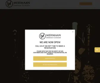 Mehmaan.com.au(Mehmaan Indian Cusine) Screenshot