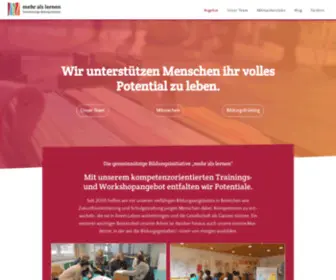 Mehralslernen.org(Vielfältige Bildungsangebote für Zukunftsorientierung) Screenshot