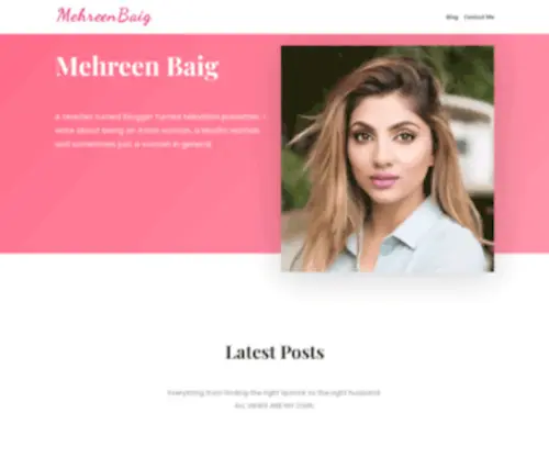 Mehreenbaig.com(Mehreen Baig) Screenshot