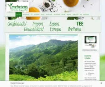 Mehrtenstee.de(Mehrtens Teehandel GmbH) Screenshot