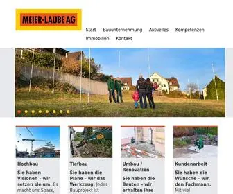 Meier-Laube.ch(Als Bauprofi bietet MEIER) Screenshot