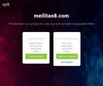 Meilitao8.com(Make an Offer if you want to buy this domain. Your purchase) Screenshot