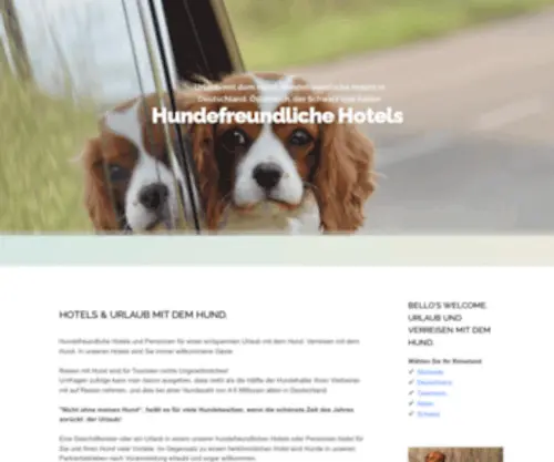 Mein-Bellos-Welcome.de(Hundefreundliche Hotels) Screenshot