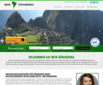 Mein-Suedamerika.de(Ihr Südamerika Rundreisen und Work and Travel Portal) Screenshot