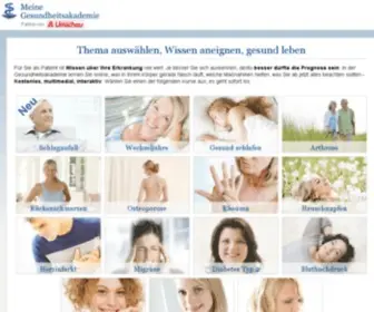 Meine-Gesundheitsakademie.de(Informationen rund um Medizin und Gesundheit) Screenshot