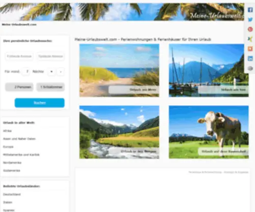 Meine-Urlaubswelt.com(Ferienwohnungen und Ferienhäuser günstig von privat mieten) Screenshot
