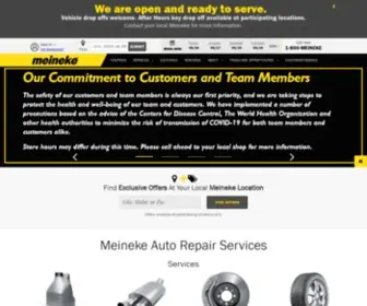 Meineke.com(Meineke Car Care) Screenshot