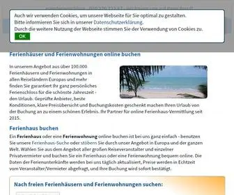 Meinferienschloss.de(Ferienhäuser direkt online buchen) Screenshot