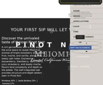 Meiomi.com(Meiomi Wines) Screenshot