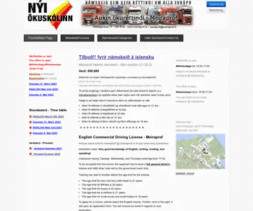 Meiraprof.is(Nýi Ökuskólinn) Screenshot