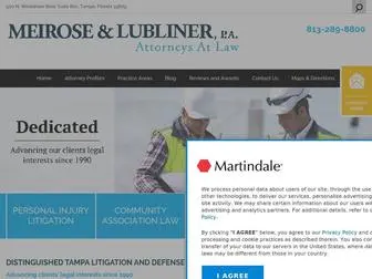 Meiroselaw.com(Tampa Law Firm) Screenshot