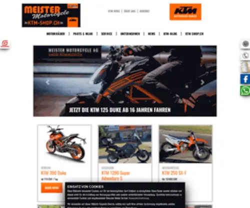 Meistermotorcycle.ch(Meister Motorcycle AG) Screenshot