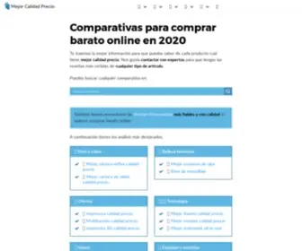 Mejorcalidadprecio.com(Mejor Calidad Precio: ¿dónde comprar barato online en 2020) Screenshot