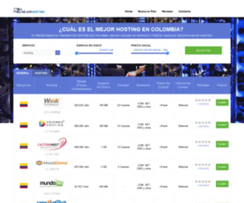 Mejorhosting.com.co(Directorio de Hosting en Colombia) Screenshot
