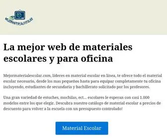 Mejormaterialescolar.com(La mejor web de materiales escolares y para oficina) Screenshot