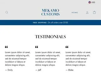 Mekamocustoms.com(MekaMo Customs) Screenshot