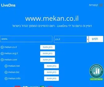 Mekan.co.il(דומיין) Screenshot