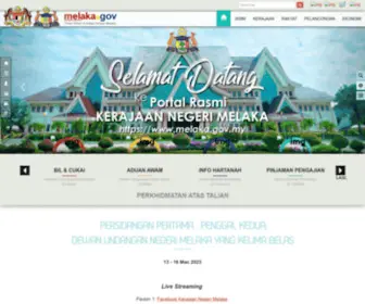 Melaka.gov.my(Portal Rasmi Kerajaan Negeri Melaka) Screenshot