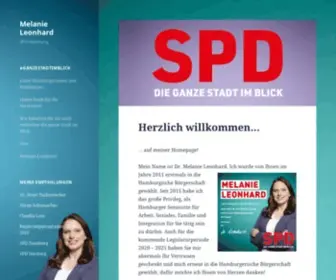 Melanie-Leonhard.de(SPD Hamburg) Screenshot