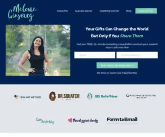 Melanieginsburg.com(Marketing Queen) Screenshot