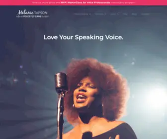 Melanietapson.com(Melanie Tapson Voice Care) Screenshot