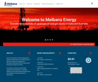 Melbana.com(Melbana Energy Limited) Screenshot