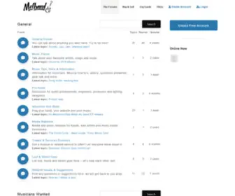 Melband.com.au(Melbourne's Local Music Scene) Screenshot