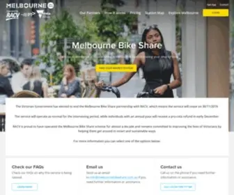 Melbournebikeshare.com.au(Melbourne Bike Share) Screenshot