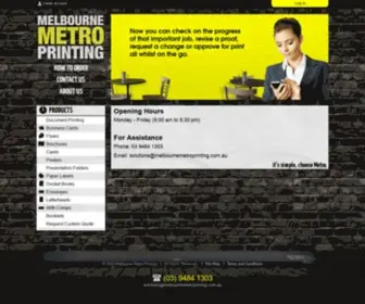 Melbournemetroprinting.com.au(Melbourne Metro Printing) Screenshot