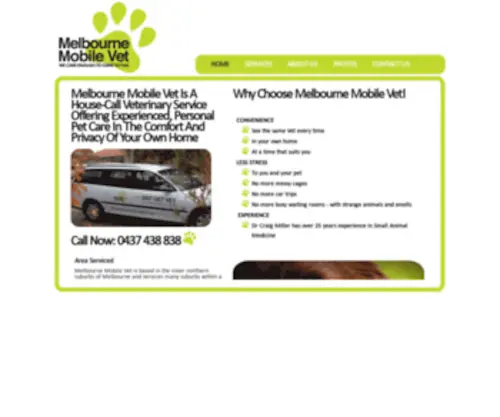 Melbournemobilevet.com.au(Melbourne mobile vet House Call Veterinary Service) Screenshot