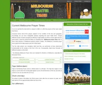 Melbourneprayertimes.com(Current Melbourne Prayer Times 2024) Screenshot