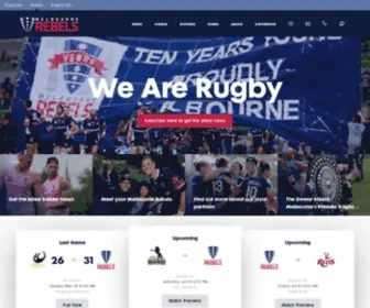Melbournerebels.com(Melbourne Rebels) Screenshot